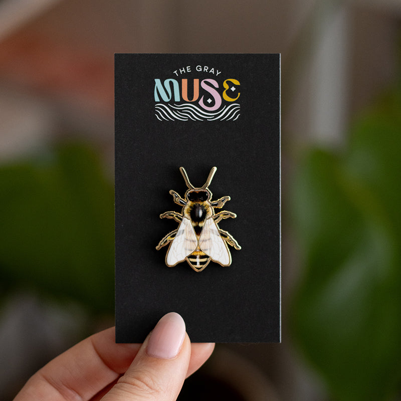 European Honey Bee Enamel Pin | Arkansas, Georgia, Kansas, Louisiana, Maine, Mississippi, Missouri, Nebraska, New Jersey, North Carolina, South Dakota, Tennessee, Utah, Vermont, Wisconsin State Insect