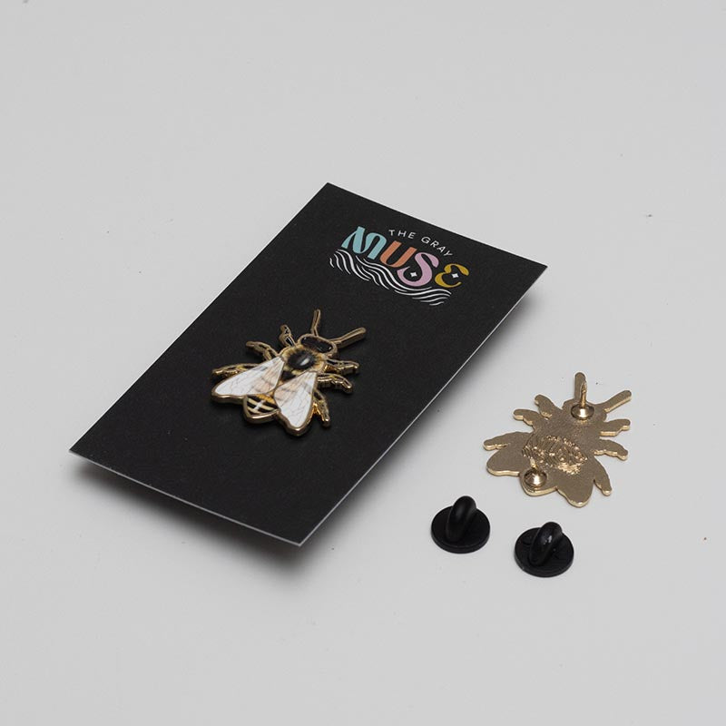 European Honey Bee Enamel Pin | Arkansas, Georgia, Kansas, Louisiana, Maine, Mississippi, Missouri, Nebraska, New Jersey, North Carolina, South Dakota, Tennessee, Utah, Vermont, Wisconsin State Insect