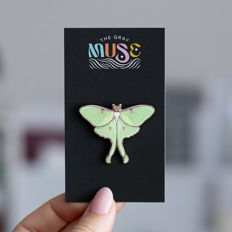 Luna Moth Enamel Pin