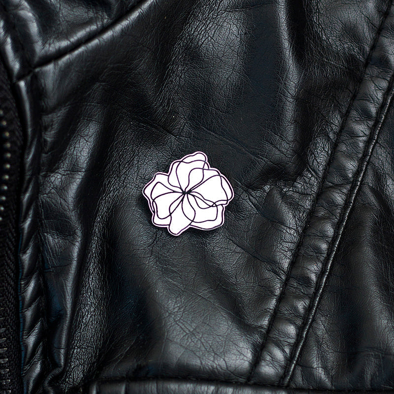 RETIRING One Line Art Flower Mini Enamel Pin