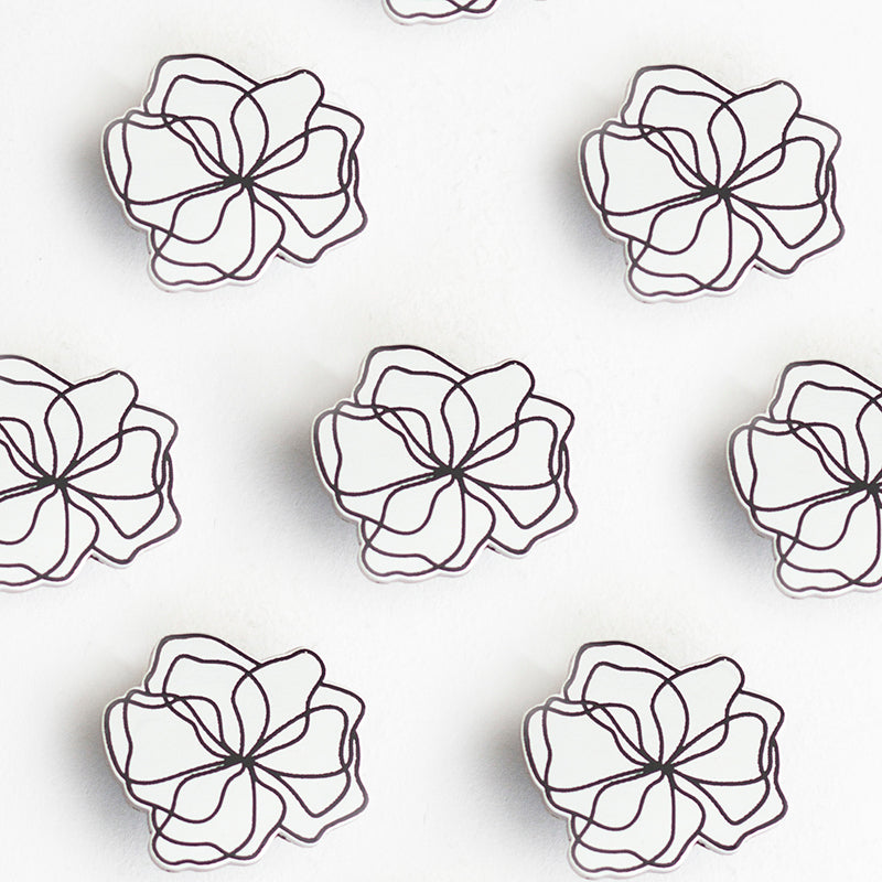 RETIRING One Line Art Flower Mini Enamel Pin