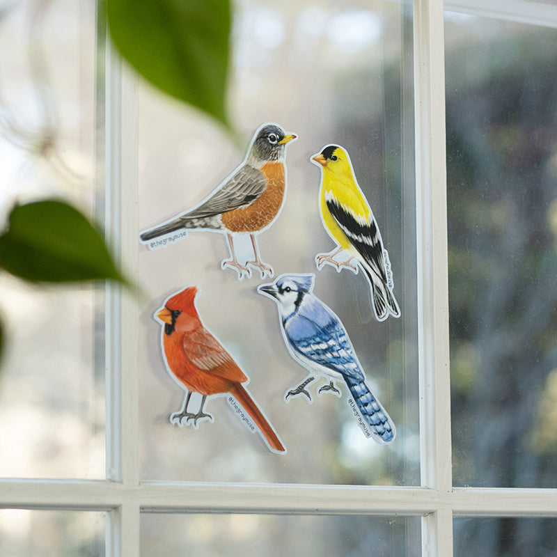 Northern Red Cardinal Bird Matte Sticker | Illinois, Indiana, Kentucky, North Carolina, Ohio, Virginia, West Virginia State Bird