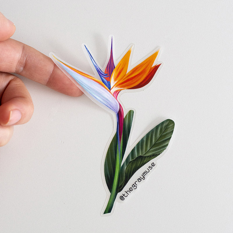 Bird of Paradise Floral Matte Sticker | Official Flower of Los Angeles