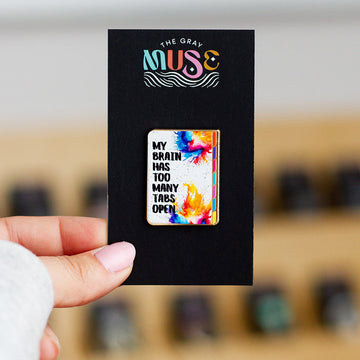 RETIRING Too Many Tabs Rainbow Folder Enamel Pin